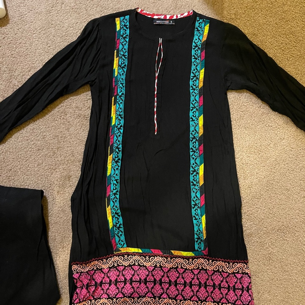 Indian Pakistani kurta kameez with tights set
